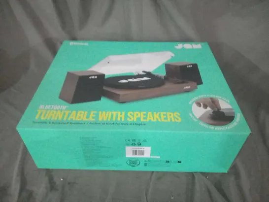Lot 3809: BOXED JAM BLUETOOTH TURNTABLE WITH SPEAKERS HX-TTB100-WA-EB ...