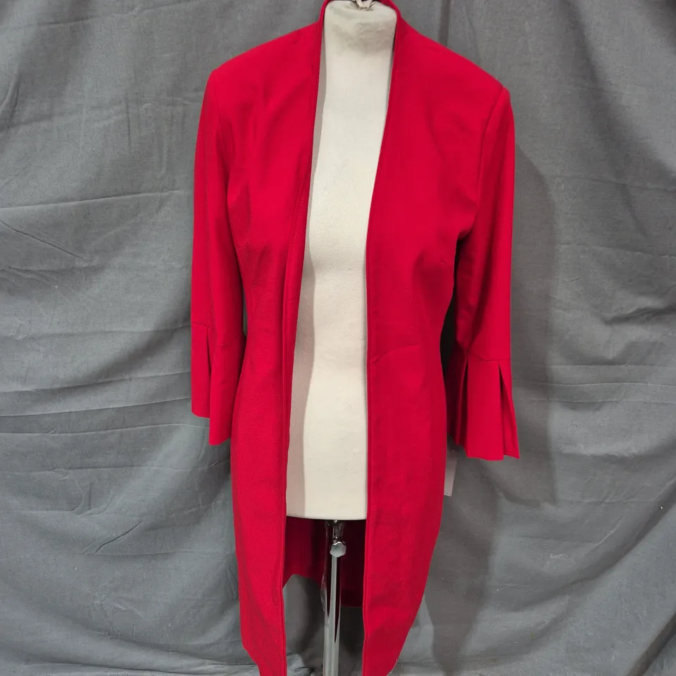 MICHAELA LOUISA RED LONGLINE COAT – WOMEN'S UK 10 (USA 6)