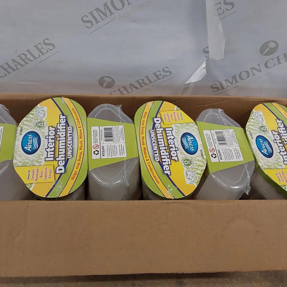 BOX OF 12X 500ML AIRESS UNSCENTED INTERIOR DEHUMIDIFIERS (1 BOX)