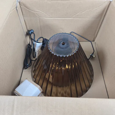 THE LIGHTING COLLECTION AMBER TABLE LAMP BOXED