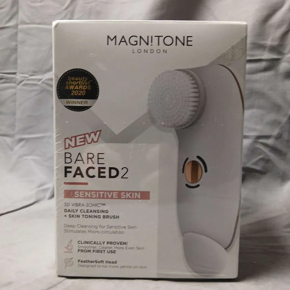 MAGNITONE LONDON BAREFACED 2 SENSITIVE SKIN FACIAL CLEANSING BRUSH