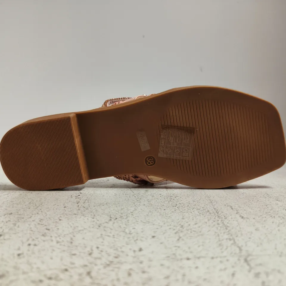 BOXED PAIR OF LEMONADE SANDALS IN PINK W. JEWEL DETAIL SIZE EU 38