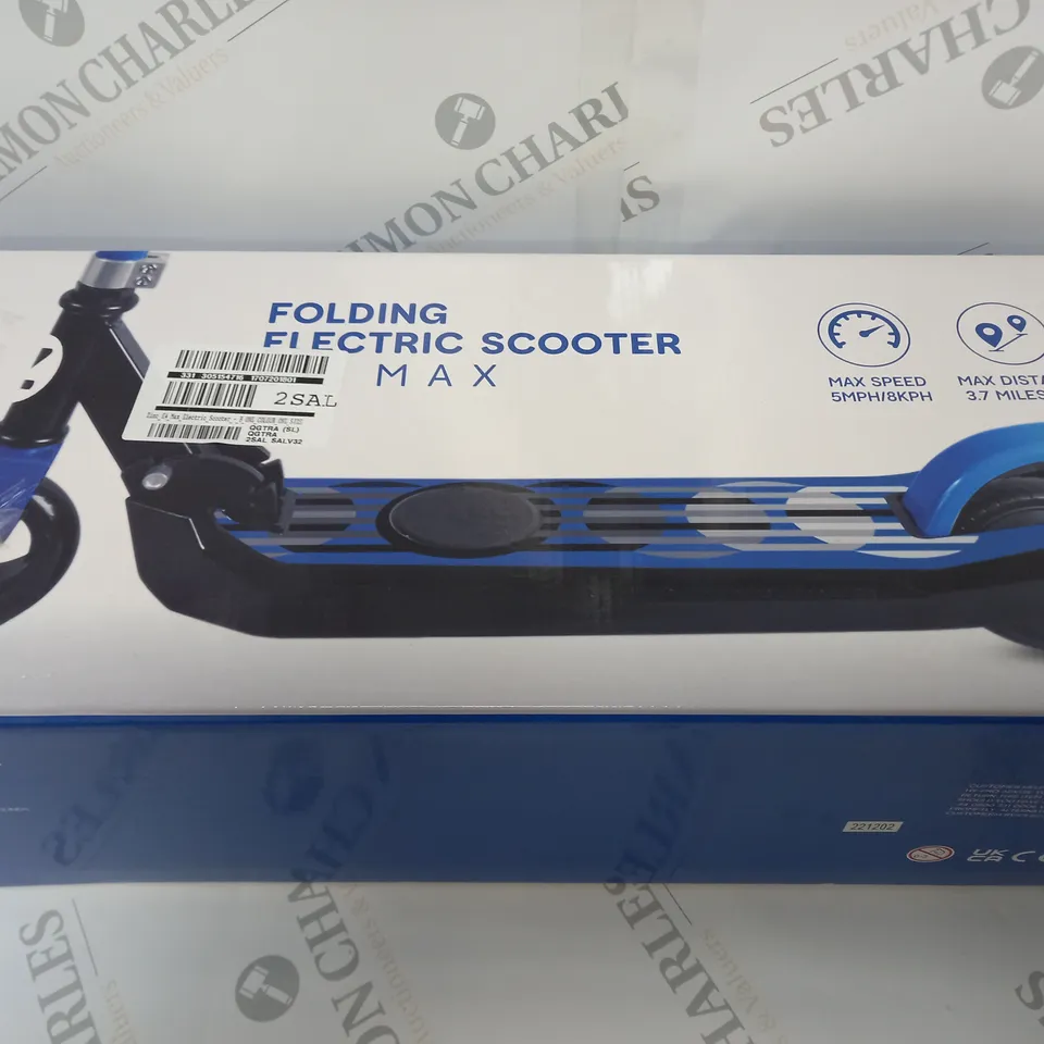 BOXED ZINC E4 MAX ELECTRIC SCOOTER - BLUE RRP £139.99