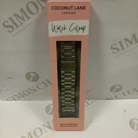 COCONUT LANE LONDON SILVER EFFECT LINK WATCH STRAP