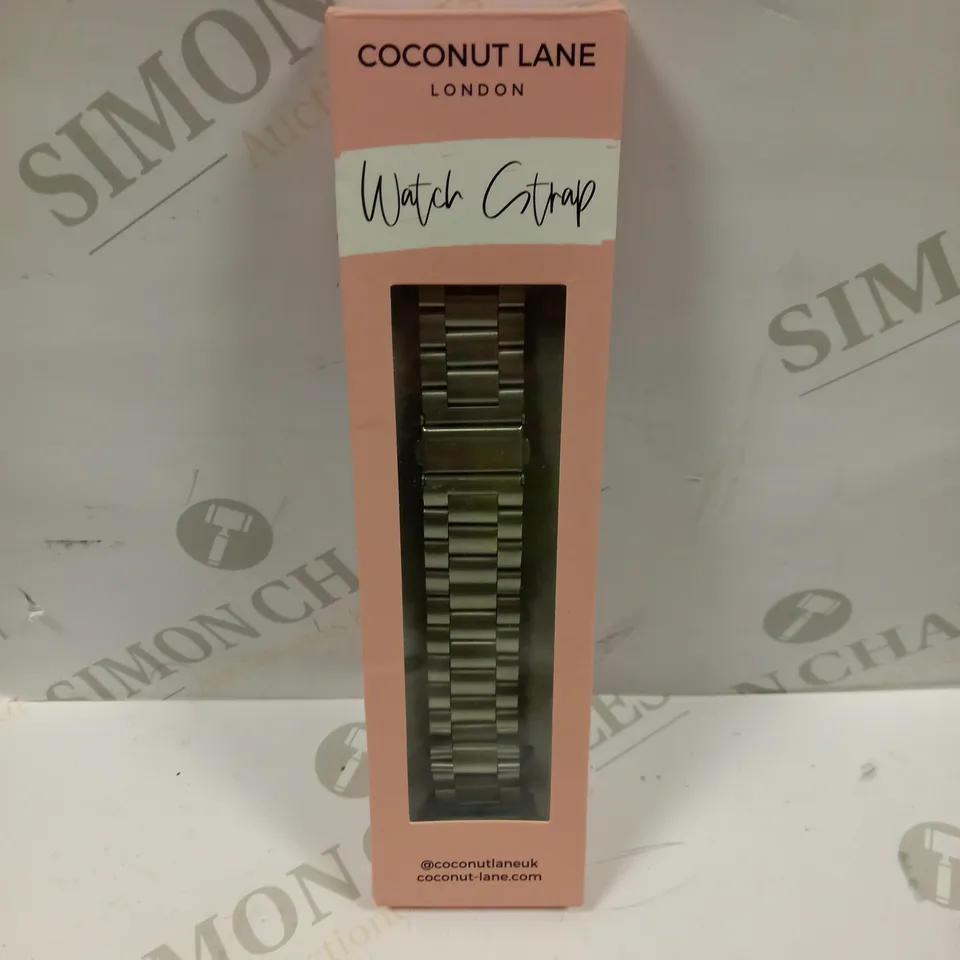 COCONUT LANE LONDON SILVER EFFECT LINK WATCH STRAP 