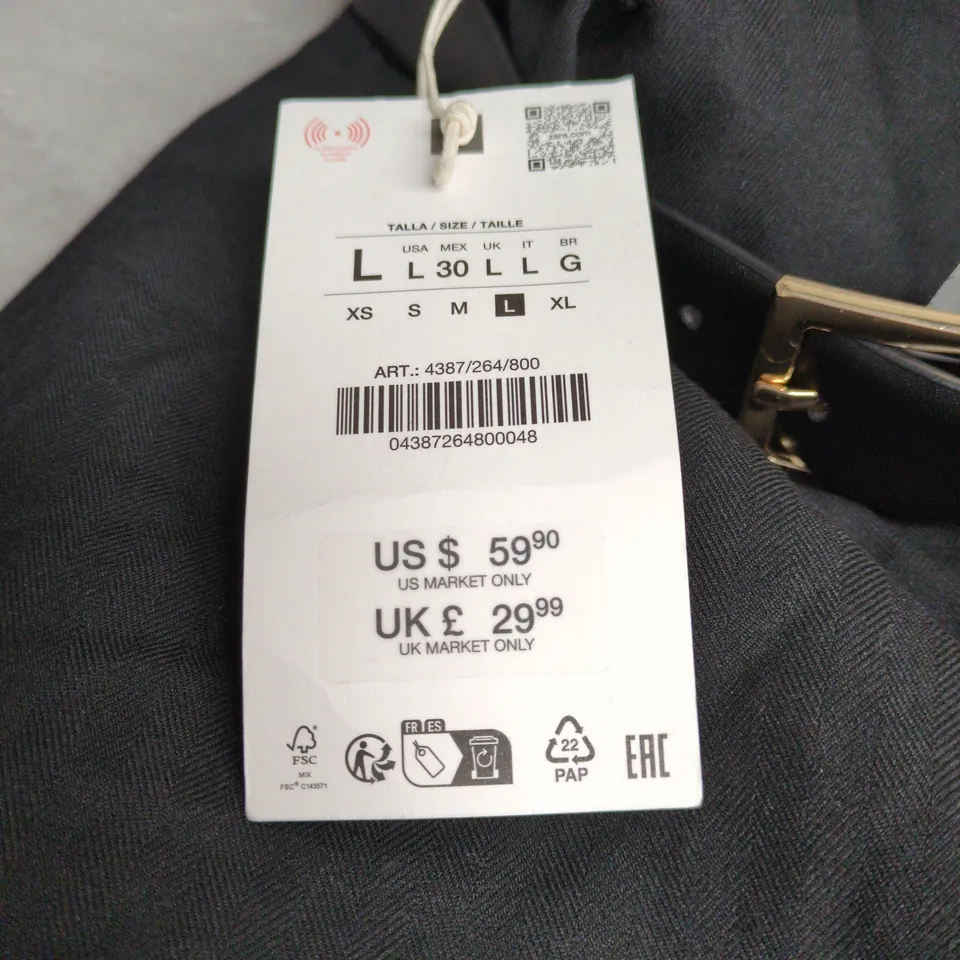 ZARA LARGE BLACK TROUSERS WITH BELT