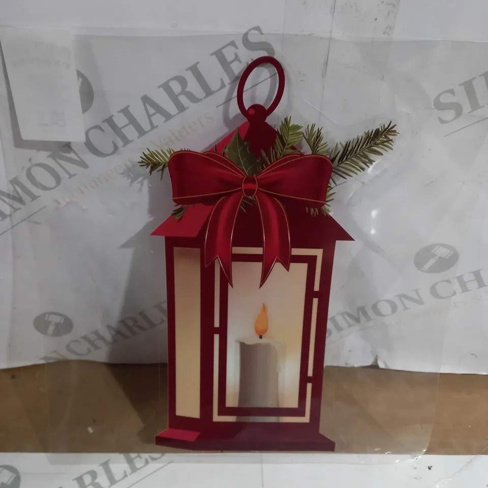 BOXED SET OF 2 LIT WINDOW STICKERS - CANDLES  