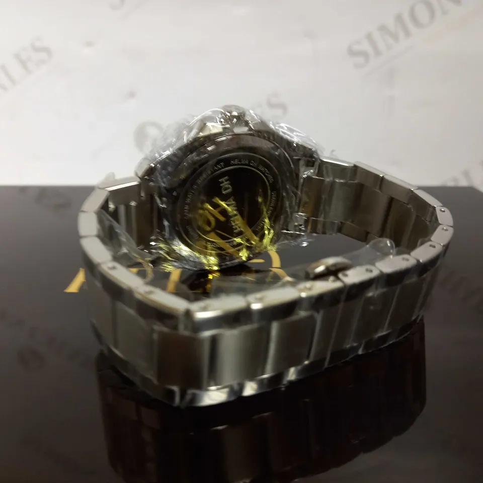 HELMA DH GREEN AUTOMATIC STAINLESS STEEL STRAP WRISTWATCH RRP £800