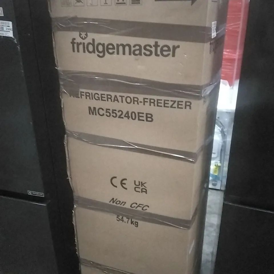 FRIDGEMASTER MC55240EB 174CM FRIDGE FREEZER - BLACK - E RATED