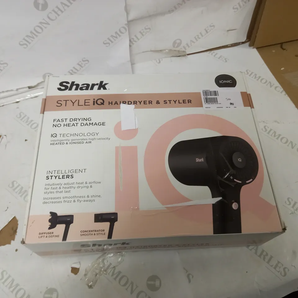 SHARK STYLE IQ IONIC HAIR DRYER & STYLER W/ ACCESSORIES