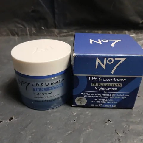 NO7 LIFT & LUMINATE NIGHT CREAM – TRIPLE ACTION, 50 ML