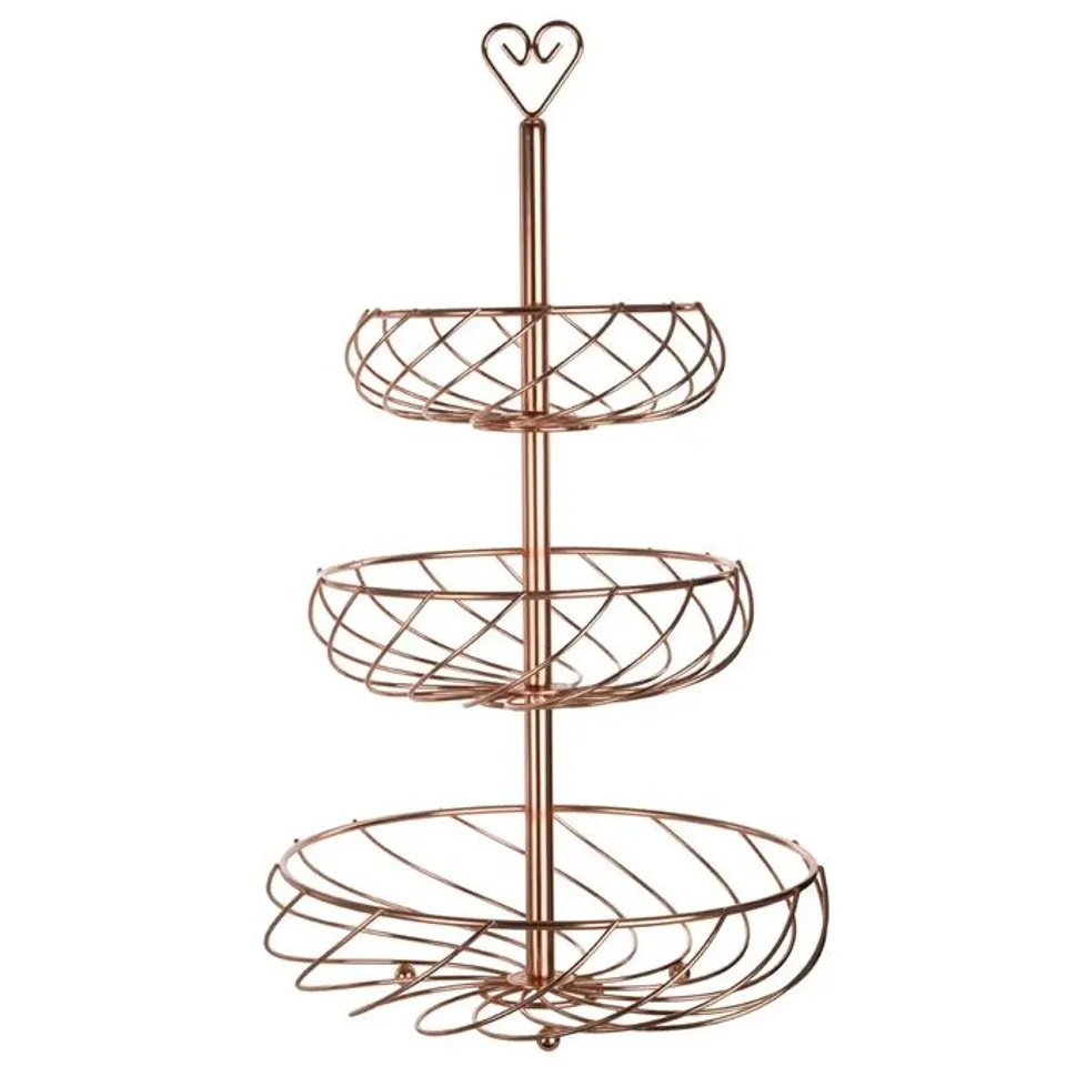 BOXED SALCOMBE STAINLESS STEEL TIERED STAND (1 BOX)