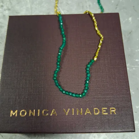 BOXED MONICA VINADER MINI NUGGET GEMSTONE BEADED NECKLACE