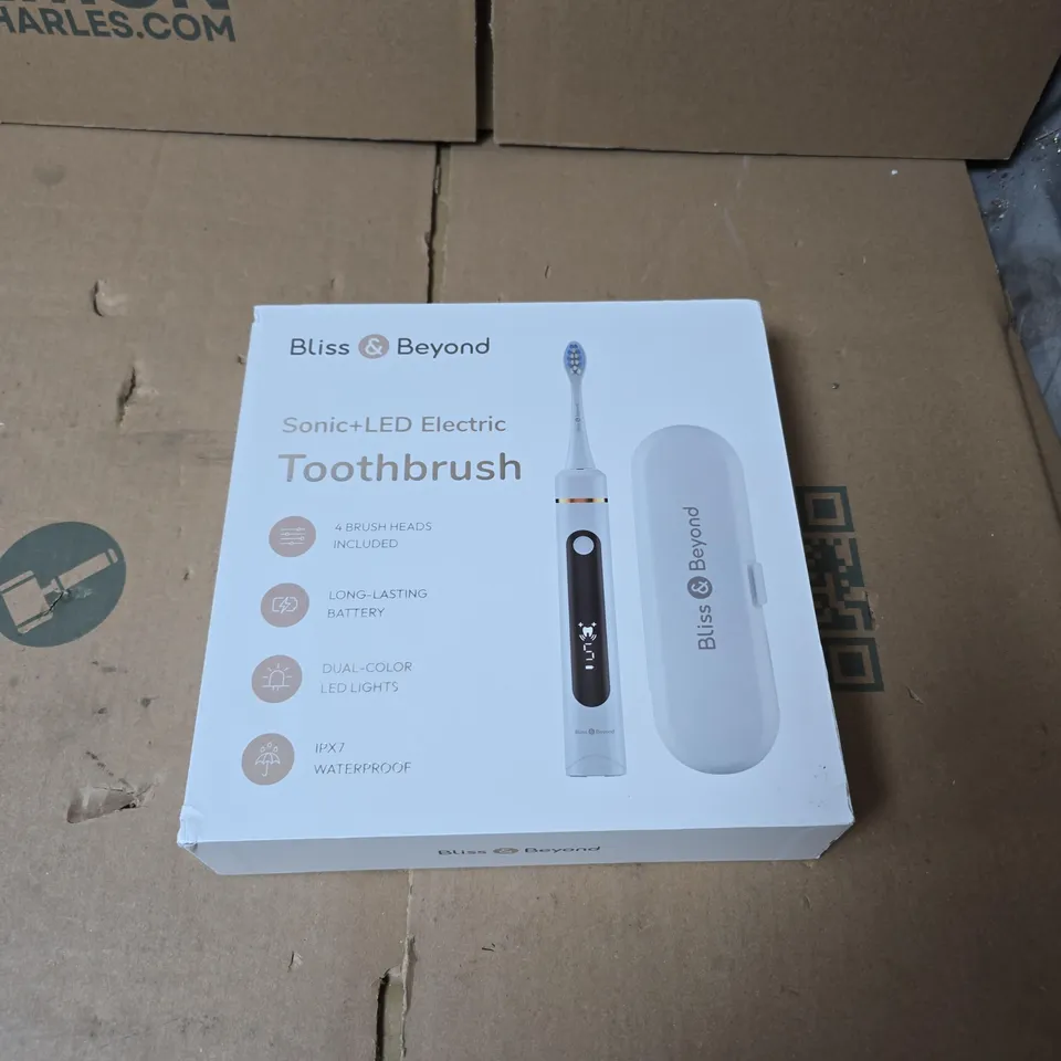 BLISS & BEYOND SONIC+LED ELECTRIC TOOTHBRUSH – BOXED 