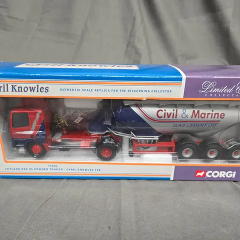 CORGI 75901 LEYLAND DAF 85 POWDER TANKER - CYRIL KNOWLES LTD