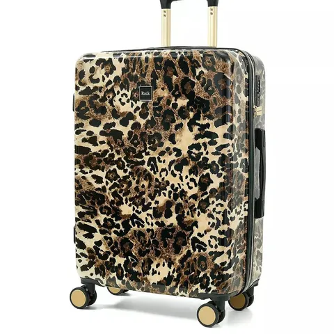 ROCK SAVANNAH LEOPARD PRINT MEDIUM SUITCASE