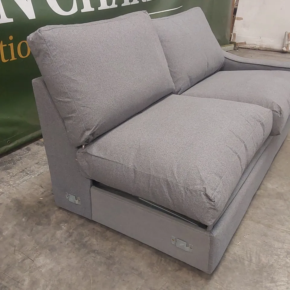 QUALITY DESIGNER BERMERTON SOFA BED SECTION - FOG GREY FABRIC 