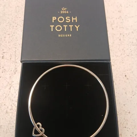POSH TOTTY DESIGNS HEART BANGLE STERLING SILVER