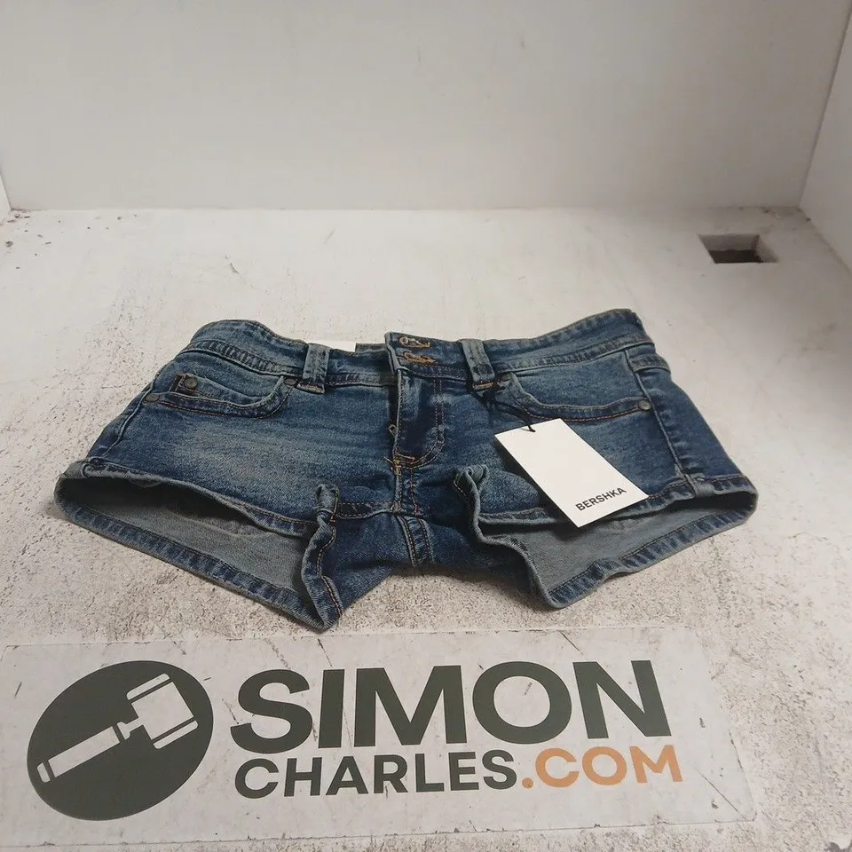 BERSHKA DENIM SHORTS – WOMEN'S, UK 8 (EU 36)