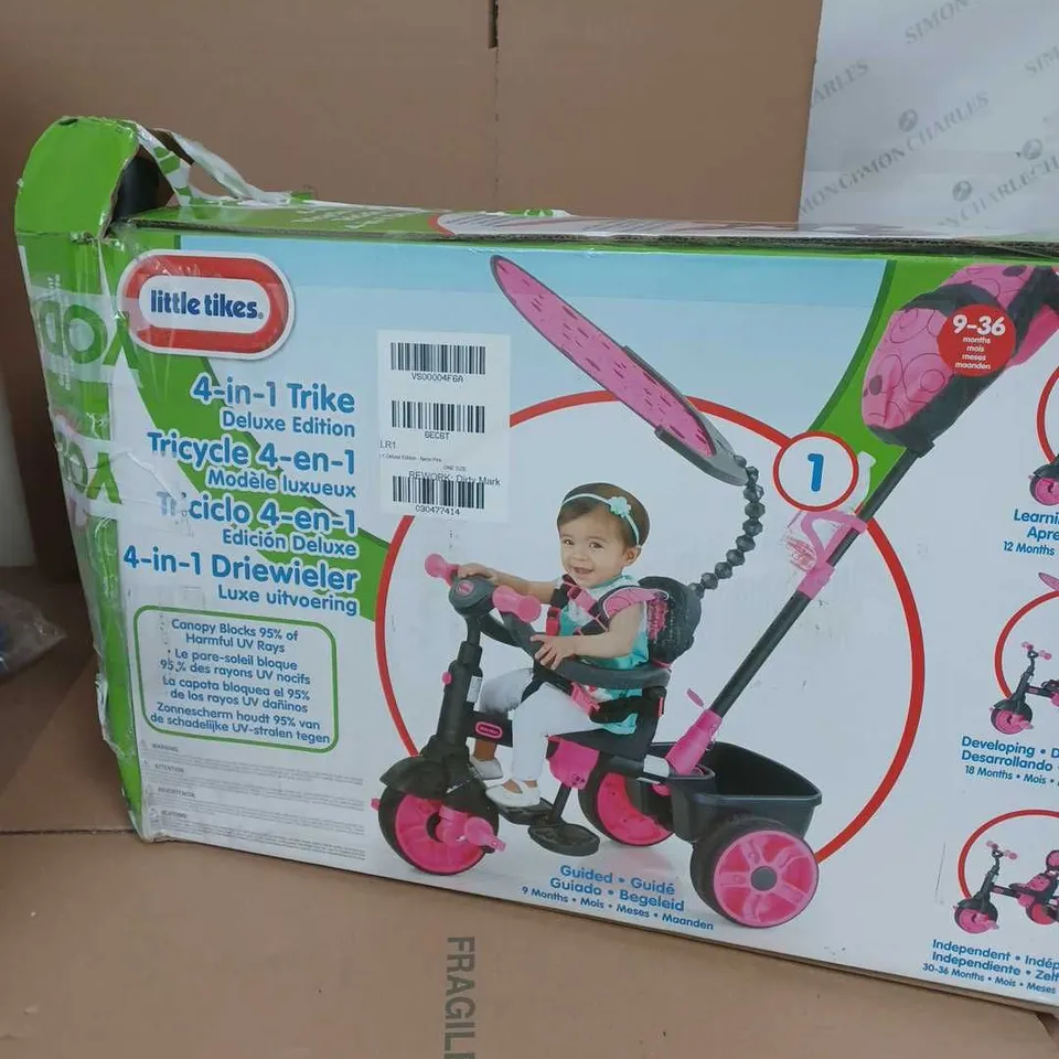 LITTLE TIKES 4-IN-1 DELUXE EDITION TRIKE - NEON PINK RRP £109.99