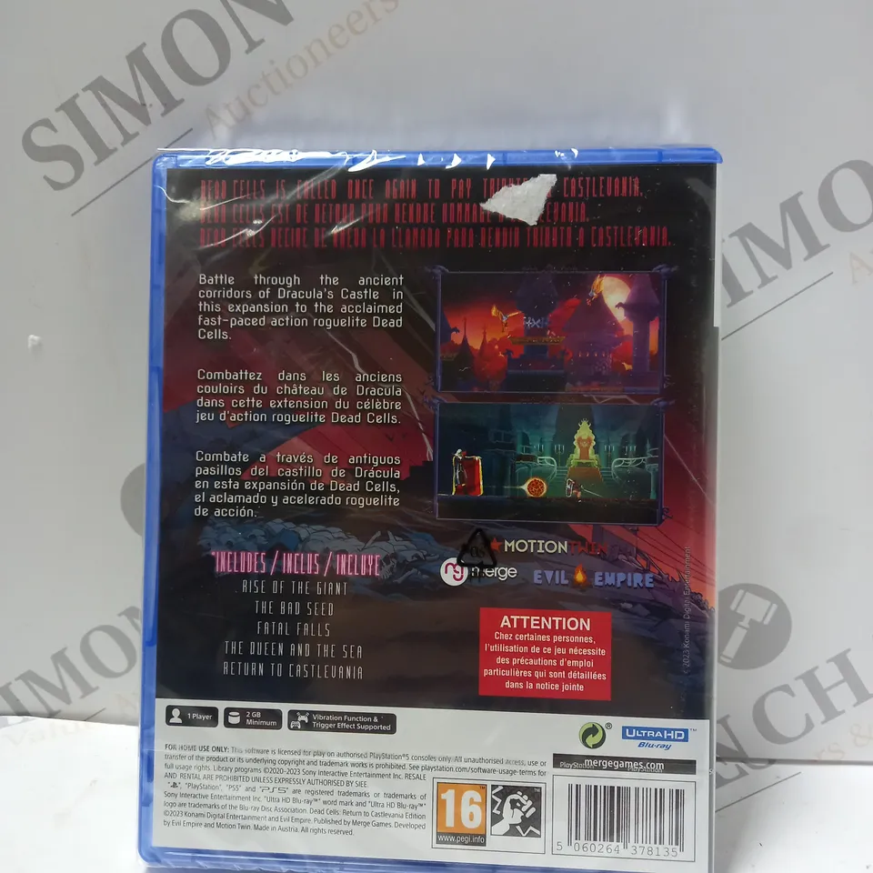SEALED PLAY STATION 5 DEAD CELLS RETURN TO CASTLEVANIA EDITION
