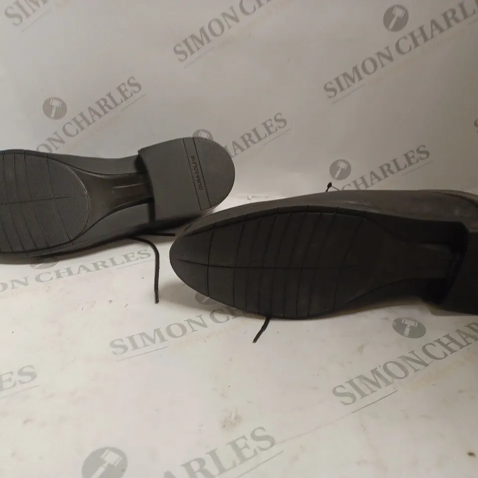 M&S AIRFLEX BLACK LEATHER SHOES- UK 9.5