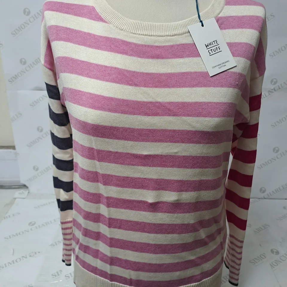 WHITE STUFF OLIVE JUMPER IN PINK - UK 10