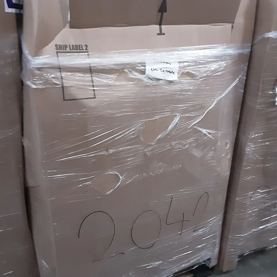 PALLET OF ASSORTED PRODUCTS INCLUDING PORTABLE STAINLESS STEEL GRILL, G-BLOCS PARASOL BASE SET, PTOULEMY OFFICE CHAIR, HOMIDEC, PIZZA SPATULA