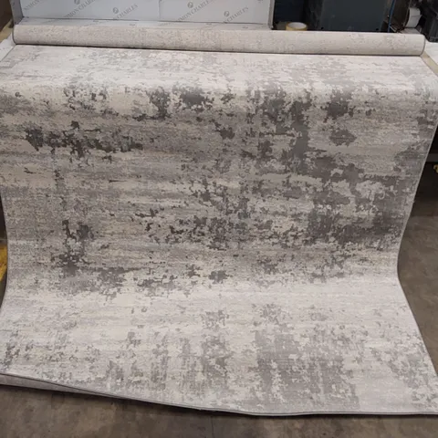 MANZANARES POWER LOOM GREY/IVORY RUG // 160 X 220CM