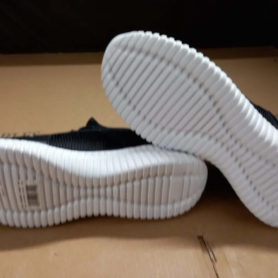PAIR OF FCUK BLACK TRAINERS - UK 8