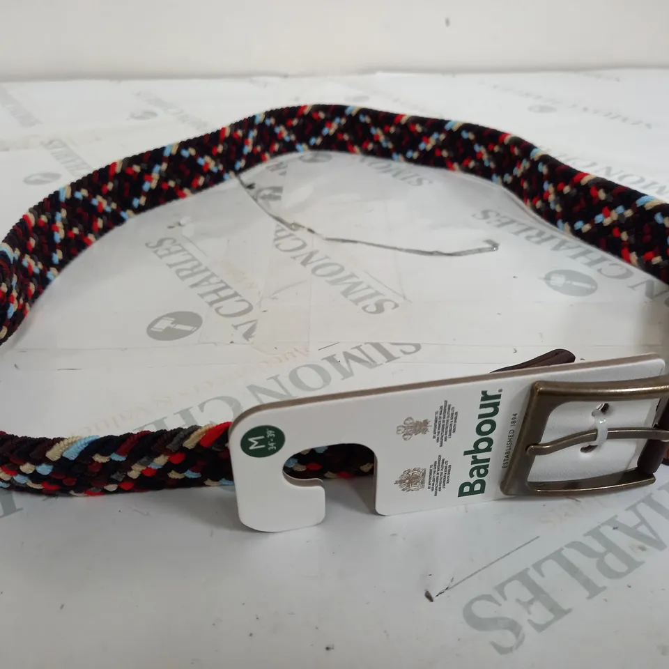 BARBOUR FORD BELT IN NAVY MIX (34" - 39")