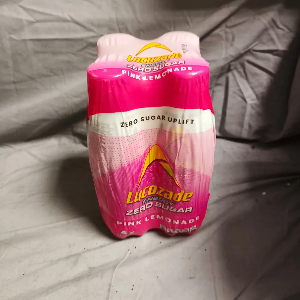 LUCOZADE ENERGY PINK LEMONADE ZERO SUGAR 4-PACK