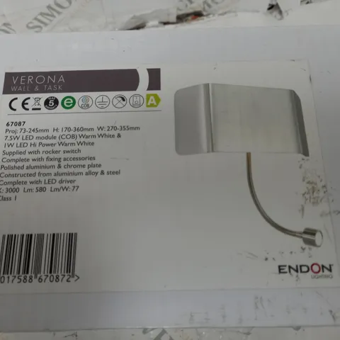 BOXED ENDON VERONA WALL & TASK LIGHT