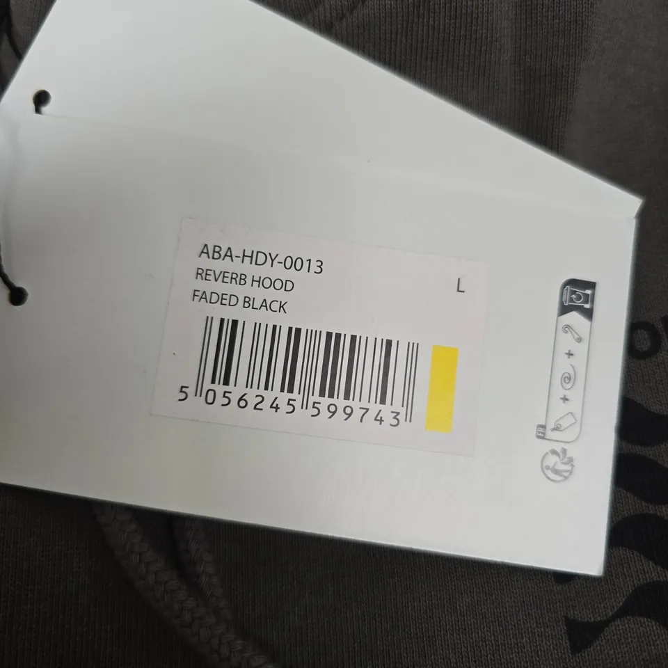 ARBOR HOODIE - GREY FLEECE WITH BACK WAVE GRAPHIC, VENICE CA (SIZE L) (VERIFY MODEL)