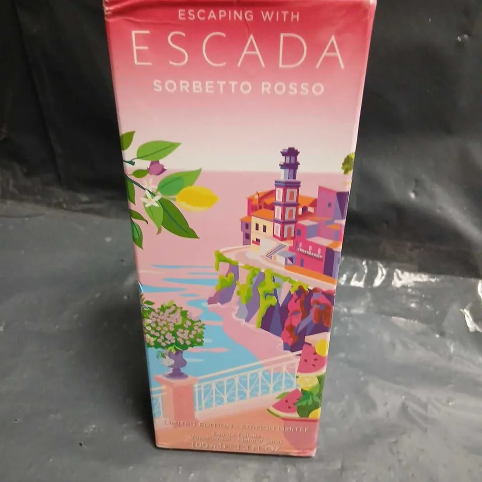 BOXED AND SEALED SORBETTO ROSSO ESCAPING WITH ESCADA EAU DE TOILETTE 100ML