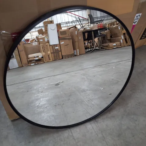 BOXED 60CM ROUND MIRROR - BLACK