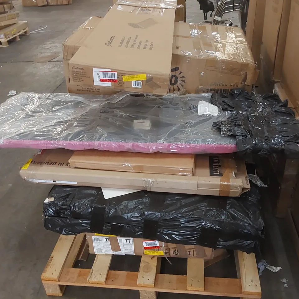 PALLET CONTAINING A LARGE ASSORTMENT OF FURNITURE PARTS ECT