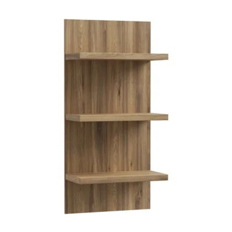 BOXED WALL MOUNTED SHELVING WITH 3 SHELFS, 60cm W x 125cm H x 29.6cm D (1 BOX)