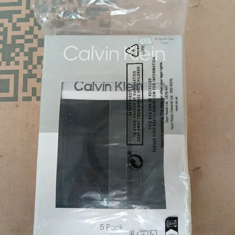 CALVIN KLEIN KIDS' TRUNKS - 5 PACK, 10-12 YEARS