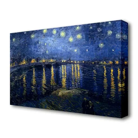 STARRY NIGHT OVER THE RHONE BY VINCENT VAN GOGH - WRAPPED CANVAS PAINTING