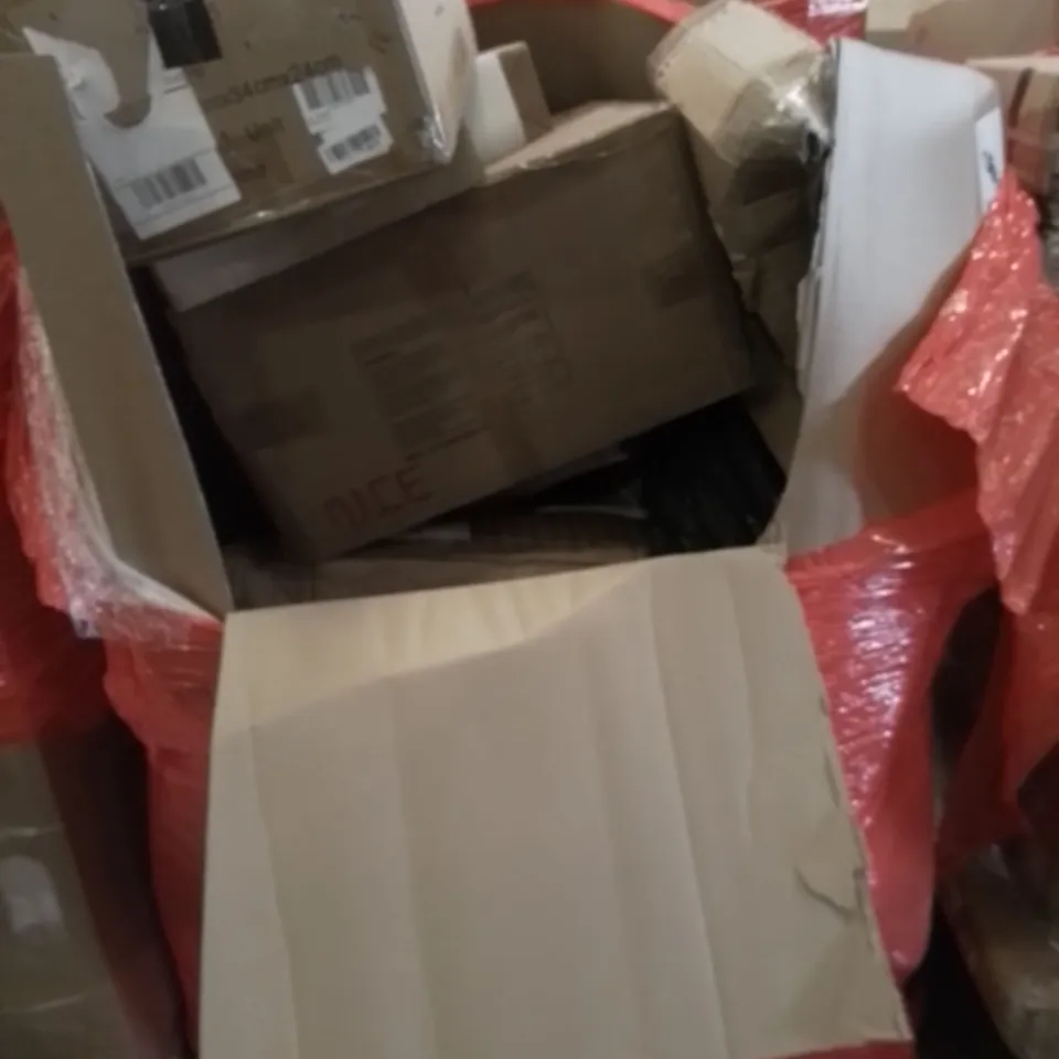 PALLET OF ASSORTED HOUSEHOLD ITEMS TO INCLUDE BOXED STROLLER, PREMIUM AIR BED, DONNER KEYBOARD AND ELECTRIC FIRE