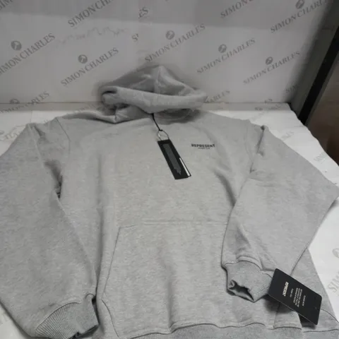 GREY REPRESENT HOODIE SIZE S