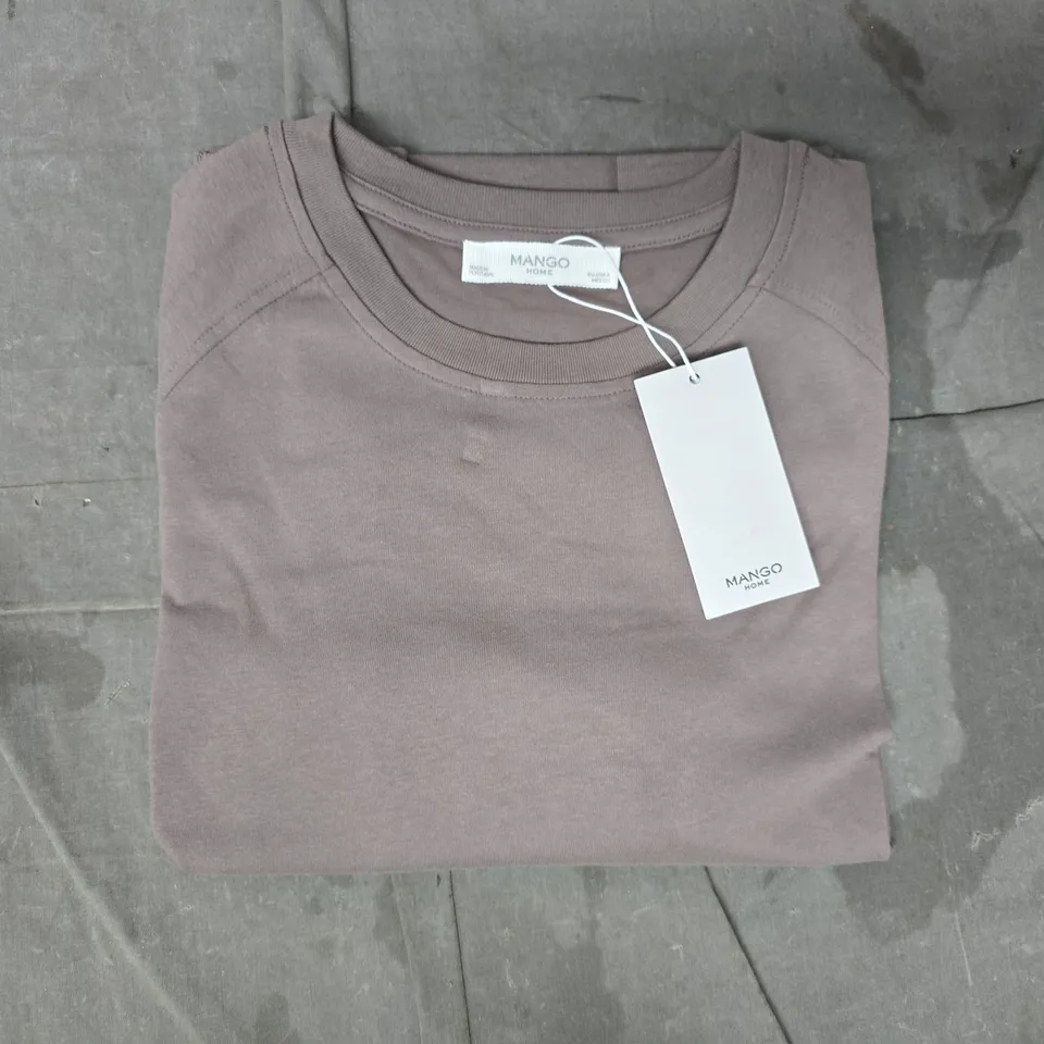 MANGO HOME WOMEN'S PYJAMA SWEATSHIRT IN TAUPE SIZE SMALL