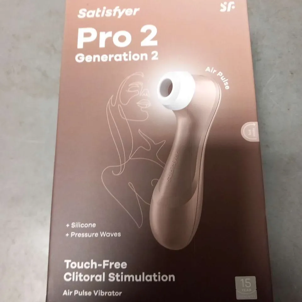 BOXED SATISFYER PRO 2 GENERATION 2 TOUCH FREE STIMULATION AIR PULSE VIBRATOR