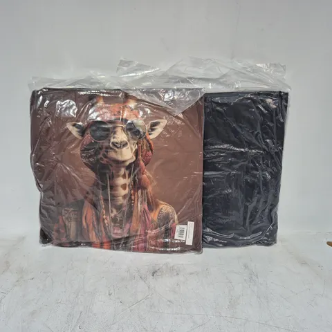 LOT OF 16 AS NEW TOP DOG GIRAFFE THEMED FILLED CUSHIONS - APPROX 45X45CM