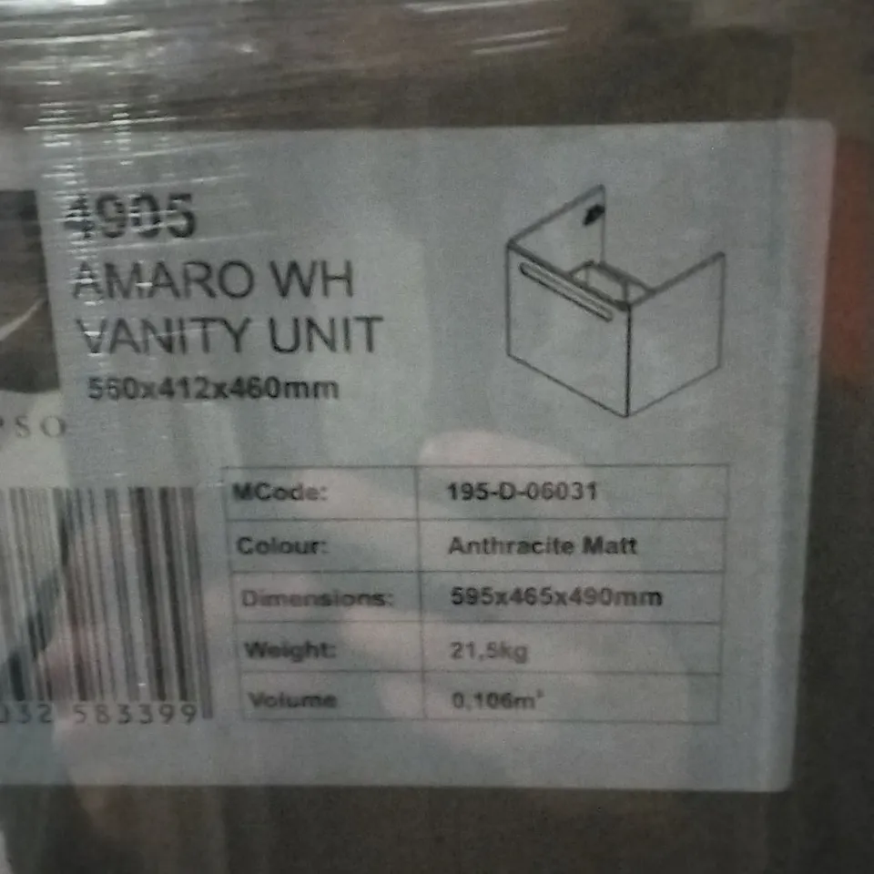 PALLET OF APPROXIMATELY 8  AMARO VH VANITY UNITS 