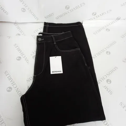 BERSHKA BLACK DENIM JEANS SIZE 30