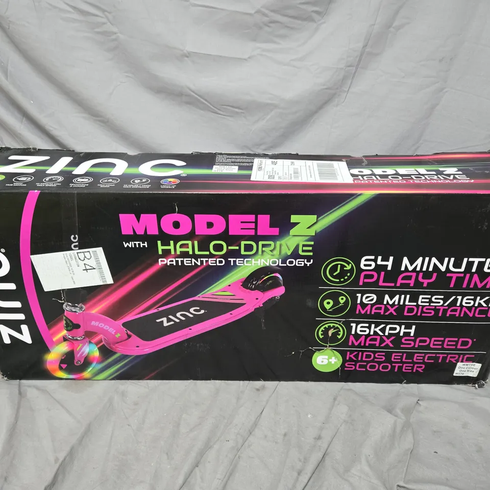 BOXED ZINC MODEL Z KIDS ELECTRIC SCOOTER - PINK 