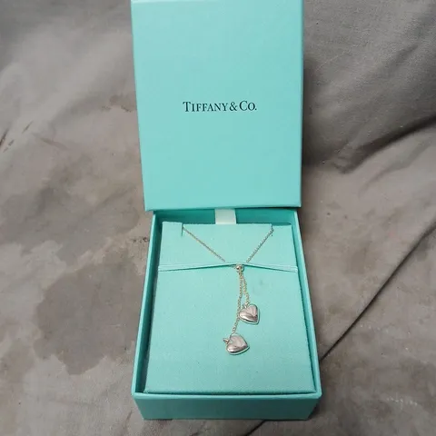 BOXED TIFFANY & CO TWO HEART NECKLACE
