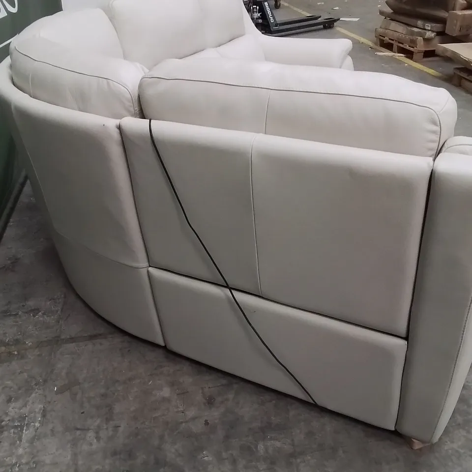 QUALITY DESIGNER ITALIAN MADE DEGANO LEATHER UPHOLSTERED ELECTRIC RECLINING CORNER SOFA